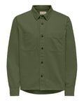 Only e Sons Camicia Casual Uomo 22034293 Olive Night - Verde