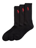 Ralph Lauren Calzini Big Pny 3PkCrew Uomo 449858064 - Nero