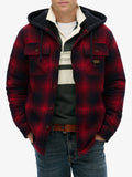 Superdry Camicia Casual Hooded Check Uomo M4011032A Over Ombre Red - Rosso
