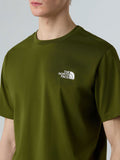 The North Face T-shirt Simple Dome Uomo NF0A87NG Woodland Green - Verde