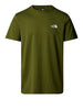 the north face t shirt simple dome uomo nf0a87ng woodland green verde 168415032