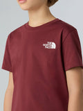 The North Face T-shirt Simple Dome da Bambino NF0A87T4 Sumac - Bordeaux