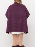 Twin Set Poncho Donna 252TO5420 Purple Eden - Viola