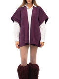 Twin Set Poncho Donna 252TO5420 Purple Eden - Viola
