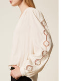 Twin Set Blusa Donna 252TP2151 Parchment - Avorio