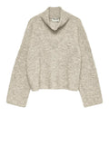 Vero Moda Maglia Collo Alto Donna 10334020 Birch Melange - Bianco