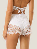 4Giveness Shorts Mare Macrame Donna CUSH6218 - Bianco
