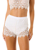 4Giveness Shorts Mare Macrame Donna CUSH6218 - Bianco