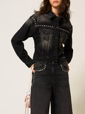 Actitude Giubbino di Jeans Donna 261AP2261 - Nero