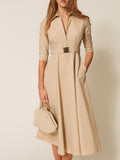Actitude Vestito Longuette Donna 261AP2284 Safari - Beige