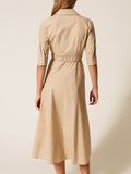 Actitude Vestito Longuette Donna 261AP2284 Safari - Beige