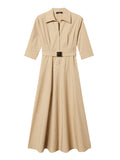 Actitude Vestito Longuette Donna 261AP2284 Safari - Beige