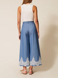 Actitude Pantalone Palazzo Donna 261AP2291 Dark Skyline - Blu