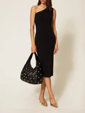 Actitude Vestito Midi Monospalla Donna 261AP3120 - Nero