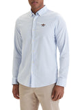 Aeronautica Militare Camicia Casual Uomo CA1320UCT03532 Stripes White/light Blue - Celeste