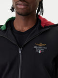Aeronautica Militare Felpa Zip Uomo FE2097UF00674 Jet Black - Nero