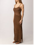 Akep Vestito Longuette Donna VSKD13069TU - Marrone