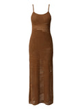 Akep Vestito Longuette Donna VSKD13069TU - Marrone