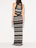 Akep Vestito Longuette Donna VSKD13206 Black/white - Nero