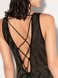 Akep Vestito Longuette Donna VSKD13243 - Verde