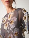 Alessia Santi Blusa Donna 611SD45056 BlU-Giallo - Floreale