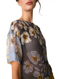 Alessia Santi Blusa Donna 611SD45056 BlU-Giallo - Floreale