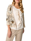 Alessia Santi Cardigan Donna 611SD53030 CipriA-NerO-Senape - Avorio