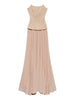 aniye by vestito longuette donna 185317 soft skin beige 165769586