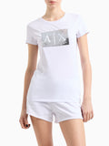 Armani Exchange T-shirt Donna 8NYTDLYJ73Z White Ground + Silve - Bianco