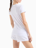 Armani Exchange T-shirt Donna 8NYTDLYJ73Z White Ground + Silve - Bianco