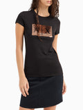 Armani Exchange T-shirt Donna 8NYTDLYJ73Z Black W/gold - Nero