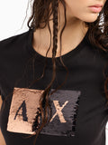 Armani Exchange T-shirt Donna 8NYTDLYJ73Z Black W/gold - Nero