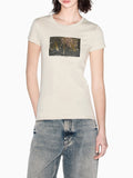 Armani Exchange T-shirt Donna 8NYTDLYJ73Z Dust - Avorio