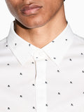 Armani Exchange Camicia Casual Uomo XM000625AF13184 Ax Cross Logo Off wh - Bianco
