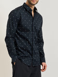 Armani Exchange Camicia Casual Uomo XM000625AF13184 Ax Cross Logo Deep N - Blu