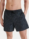 Armani Exchange Shorts Mare Uomo XM000832AF24685 Black Diagonal Lette - Nero