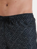 Armani Exchange Shorts Mare Uomo XM000832AF24685 Black Diagonal Lette - Nero