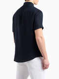 Armani Exchange Camicia Casual Uomo XM001223AF14619 Deep Navy - Blu