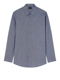 Armani Exchange Camicia Casual Uomo XM002811AF24739 Logo Ax Mesh Deep/o. - Blu