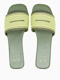 Armani Exchange Ciabatte Donna XW002569AF22793 Olive+crystal Citrus - Verde