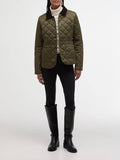 Barbour Giubbino Deveron Quilt Donna LQU1012 Olive/pale Pink - Verde