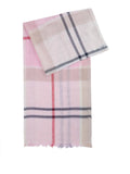 Barbour Sciarpa Abigail Tartan Donna LSC0442 Cherry Blossom - Rosa