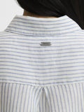 Barbour Camicia Casual Marine Bianca Donna LSH1315 Chambray Stripe - Celeste