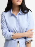 Barbour Camicia Casual Derwent Donna LSH1409 Pale Blue/hessian Tartan - Celeste