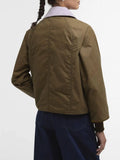 Barbour Giubbino Cropped Beadnell Wax Donna LWX1403 Sand/dress/heather Mist - Beige