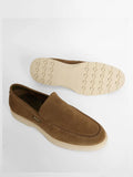 Barbour Mocassini Carty Uomo MFO0797 Taupe Suede - Marrone