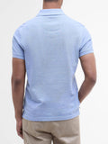 Barbour Polo Tartan Pique Uomo MML0012 Sky Marl - Celeste