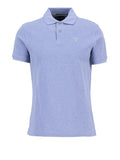 Barbour Polo Tartan Pique Uomo MML0012 Sky Marl - Celeste