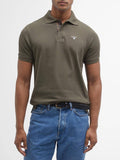 Barbour Polo Tartan Pique Uomo MML0012 Dark Olive - Verde