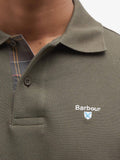 Barbour Polo Tartan Pique Uomo MML0012 Dark Olive - Verde